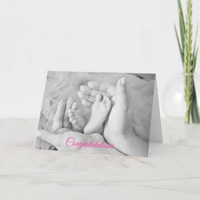 Herzlichen Glückwunsch zu Ihrer Baby Girl Card Karte (Vorderseite)