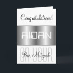 Herzlichen Glückwunsch zu Ihrer Bar Mitzvah Karte<br><div class="desc">Herzlichen Glückwunsch zu Ihrer Bar Mitzvah Mazel Tov Grußkarte von DatesduJour.</div>