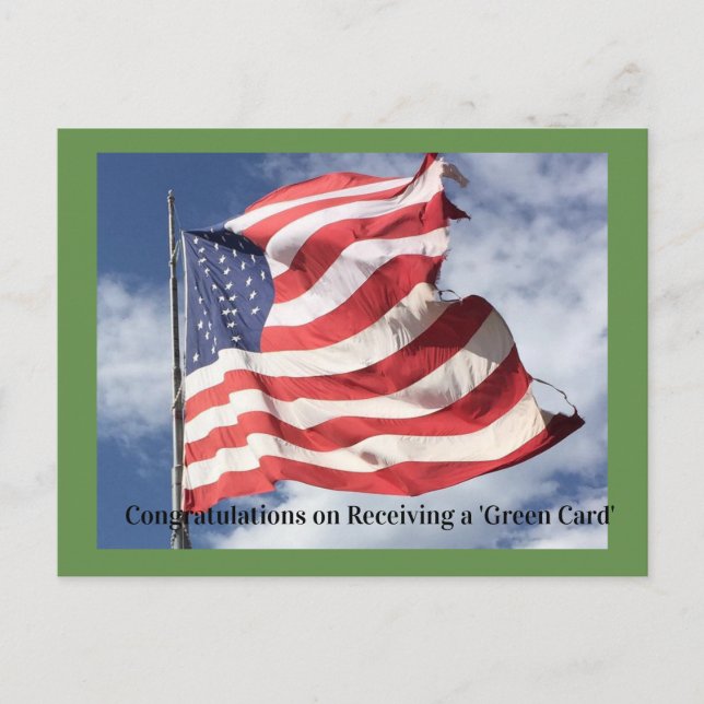 Herzlichen Glückwunsch zu Ihrer Grünen Karte (Vorderseite)