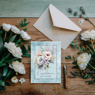 Herzlichen Glückwunsch zu Ihrer Hochzeit Blumenstr Mitteilungskarte
