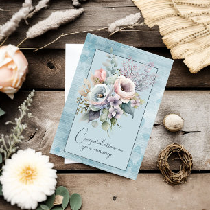 Herzlichen Glückwunsch zu Ihrer Hochzeit Blumenstr Mitteilungskarte