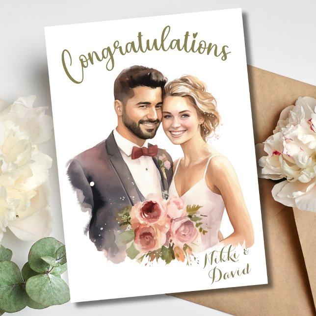 Herzlichen Glückwunsch zu Ihrer Hochzeit Custom Karte (Congratulations On Your Wedding Custom Card)