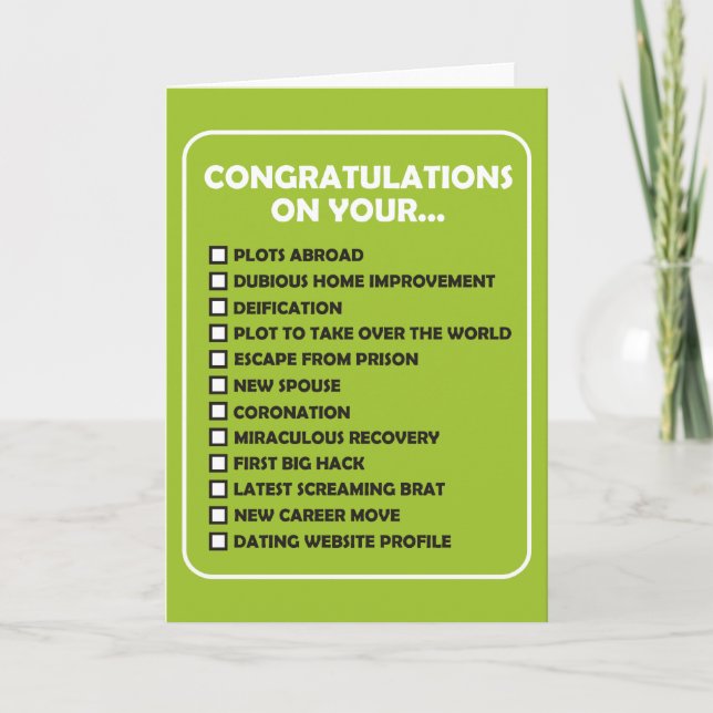 Herzlichen Glückwunsch zu Ihrer... Karte (Vorderseite)