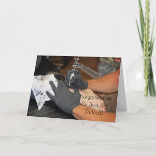 Herzlichen Glückwunsch zu Ihrer neuen Tattoo-Karte Karte