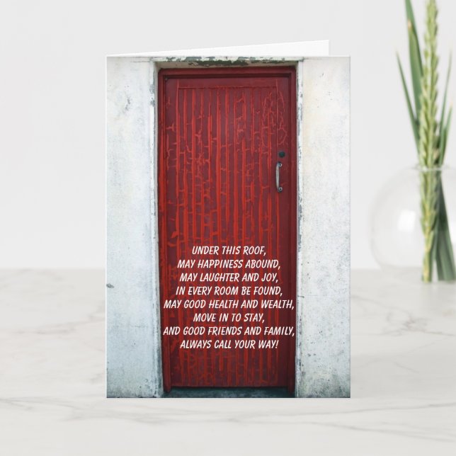 Herzlichen Glückwunsch zu Ihrer neuen Zuhause Card Karte (Vorderseite)