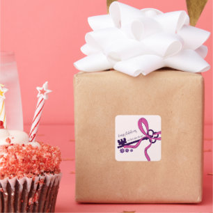 Herzlichen Glückwunsch zu Ihrer neuen Zuhause Quadratischer Aufkleber