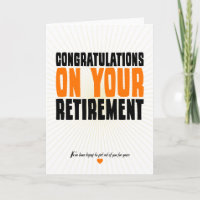 Herzlichen Glückwunsch zu Ihrer Pensionierung