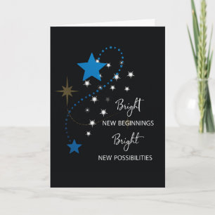 Herzlichen Glückwunsch zu New Job Blue Star auf Bl Karte
