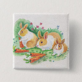 Herzlichen Glückwunsch zu Ostern. Haare und Blume Button