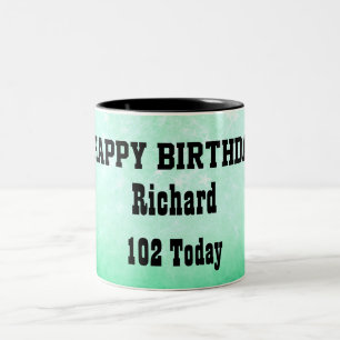 Herzlichen Glückwunsch zum 102. Geburtstag Persona Zweifarbige Tasse