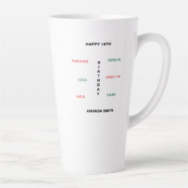 Herzlichen Glückwunsch zum 18. Geburtstag Niedlich Milchtasse