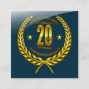 Herzlichen Glückwunsch zum 20. Jubiläum Begleitkarte