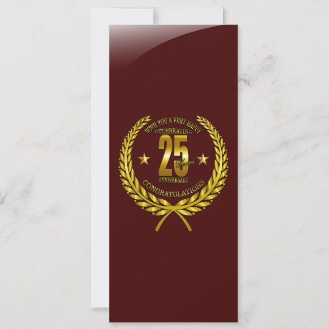 Herzlichen Glückwunsch zum 25. Jahrestag (Vorderseite)