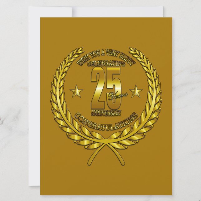 Herzlichen Glückwunsch zum 25. Jahrestag (Vorderseite)