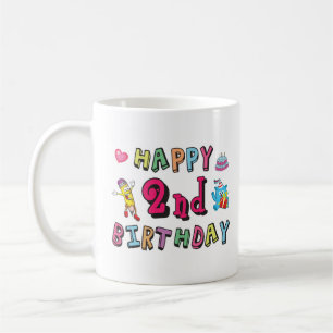 Herzlichen Glückwunsch zum 2. Geburtstag. 2 Jahre Kaffeetasse