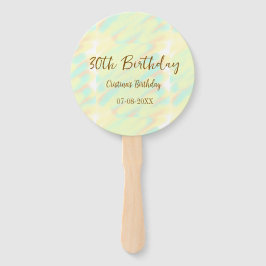 Herzlichen Glückwunsch zum 30. Geburtstag, gelb-or Fächer