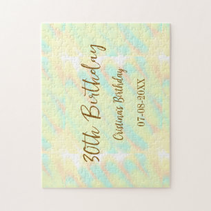 Herzlichen Glückwunsch zum 30. Geburtstag, gelb-or Puzzle