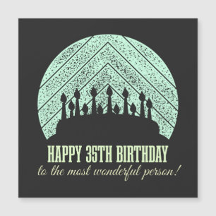 Herzlichen Glückwunsch zum 35. Geburtstag für di Magnetkarte