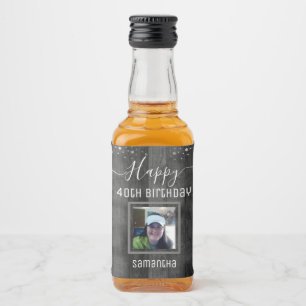 Herzlichen Glückwunsch zum 40. Geburtstag Fett Co Alkoholflaschenetikett