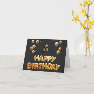 Herzlichen Glückwunsch zum 40. Geburtstag in Schwa Karte