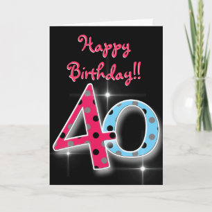 Herzlichen Glückwunsch zum 40. Geburtstag! Karte