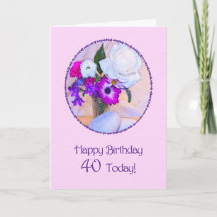 Herzlichen Glückwunsch zum 40. Geburtstag mit eine Karte