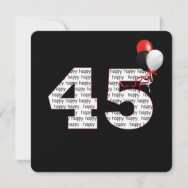 Herzlichen Glückwunsch zum 45. Geburtstag auf schw Einladung