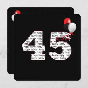 Herzlichen Glückwunsch zum 45. Geburtstag auf schw Einladung