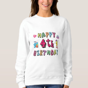 Herzlichen Glückwunsch zum 4. Geburtstag Sweatshirt