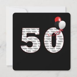 Herzlichen Glückwunsch zum 50. Geburtstag auf schw Einladung