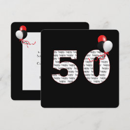 Herzlichen Glückwunsch zum 50. Geburtstag auf schw Einladung