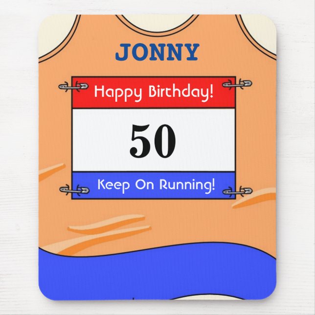 Herzlichen Glückwunsch zum 50. Geburtstag Mouse Ma Mousepad (Vorne)