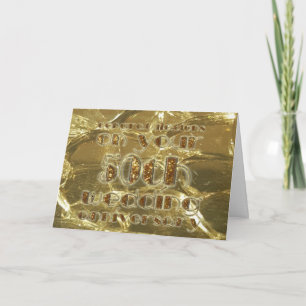 Herzlichen Glückwunsch zum 50. Hochzeitstag Gold Karte