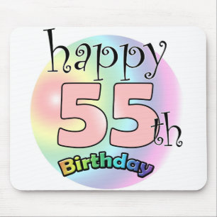 Herzlichen Glückwunsch zum 55. Geburtstag (Rose) Mousepad