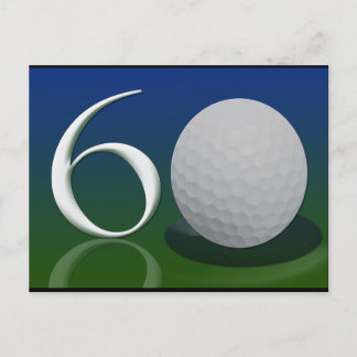 Herzlichen Glückwunsch zum 60. Geburtstag für Golf Postkarte