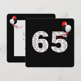 Herzlichen Glückwunsch zum 65. Geburtstag auf schw Einladung