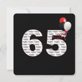Herzlichen Glückwunsch zum 65. Geburtstag auf schw Einladung
