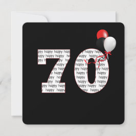 Herzlichen Glückwunsch zum 70. Geburtstag auf schw Einladung