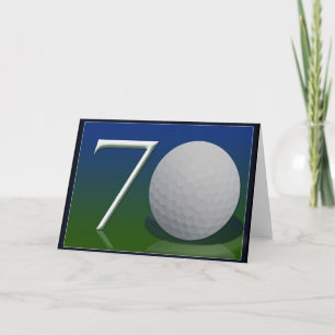 Herzlichen Glückwunsch zum 70. Geburtstag für Golf Karte