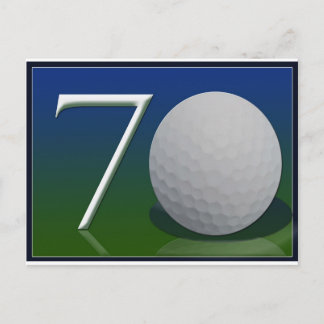 Herzlichen Glückwunsch zum 70. Geburtstag für Golf Postkarte