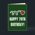 Herzlichen Glückwunsch zum 70. Geburtstag - Grußka Karte<br><div class="desc">Herzlichen Glückwunsch zum 70. Geburtstag - Grußkarte mit Herz</div>