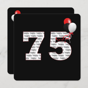 Herzlichen Glückwunsch zum 75. Geburtstag auf schw Einladung