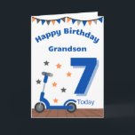 Herzlichen Glückwunsch zum 7. Geburtstag Grandson Karte<br><div class="desc">Eine bunte Geburtstagskarte für jeden 7-jährigen Grandson!</div>