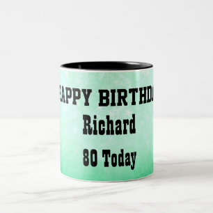 Herzlichen Glückwunsch zum 80. Geburtstag Personal Zweifarbige Tasse