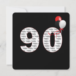 Herzlichen Glückwunsch zum 90. Geburtstag auf schw Einladung