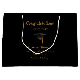 Herzlichen Glückwunsch zum Abschluss mit Cap Große Geschenktüte