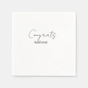 Herzlichen Glückwunsch zum Abschluss Name Datum Serviette