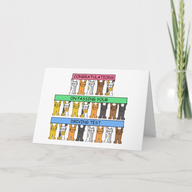 Herzlichen Glückwunsch zum Bestehen Ihres Fahrtest Karte (Vorderseite)