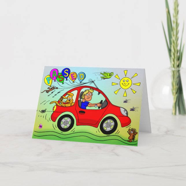 Herzlichen Glückwunsch zum Bestehen Ihres Fahrtest Karte (Vorderseite)