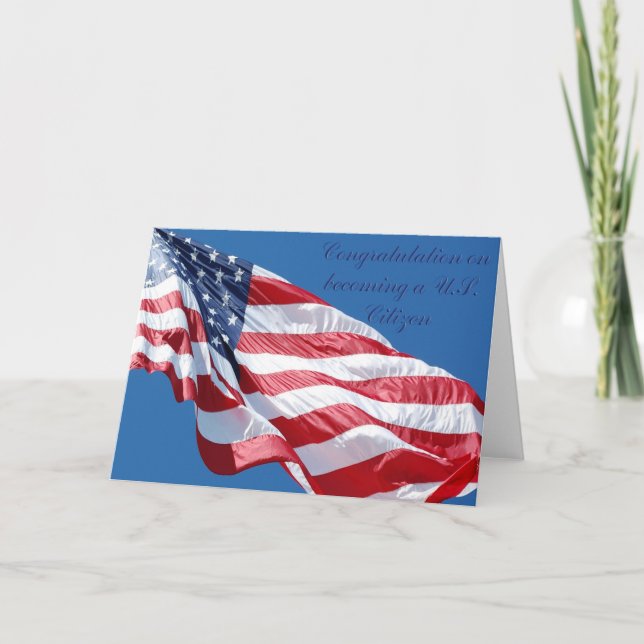 Herzlichen Glückwunsch zum Besuch der US-Staatsbür Karte (Vorderseite)